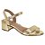 Sandália Salto Baixo Bloco Italia Metalizada Dourada - Beira Rio - Imagem 1