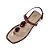Sandália Rasteirinha com Pedras Orgânicas - Castanho - Ramarim - Imagem 1