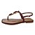 Sandália Rasteirinha com Pedras Orgânicas - Castanho - Ramarim - Imagem 2