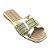 Chinelo Feminino Rasteira em H com Strass - Dourada - Ramarim - Imagem 1