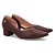 Scarpin Feminino Couro Salto Baixo Bloco - Pinhão - Usaflex - Imagem 1