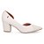 Scarpin Feminino Couro Salto Médio Bloco - Marfim - Usaflex - Imagem 2