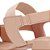 Sandália Salto Baixo Bloco Couro Tira Elástica - Bege - Usaflex - Imagem 3