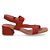 Sandália Salto Baixo Bloco Couro Tira Elástica - Terracota - Usaflex - Imagem 2