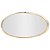 Bandeja Oval Dourada com Espelho 32cm - Lyor - Imagem 3