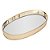 Bandeja Oval Dourada com Espelho 32cm - Lyor - Imagem 1