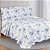 Kit Colcha Dupla Face Patchwork Casal - Flores Blue - Camesa - Imagem 1