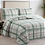 Kit Colcha Evolution Patchwork Solteiro - Grid Verde - Camesa - Imagem 1