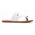 Sandália Rasteira Flat Detalhe Dourado - Off-White - Sua Cia - Imagem 3