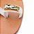Sandália Rasteira Flat Detalhe Dourado - Off-White - Sua Cia - Imagem 5