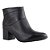 Bota Feminina Couro Cano Curto Salto Bloco - Preto - Bottero - Imagem 1