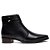 Bota Feminina Burnished Couro Salto Baixo - Preto - Pegada - Imagem 1