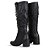Bota Feminina Montaria Cano Longo Couro Burnish - Preto - Bottero - Imagem 3