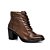 Bota Feminina Cano Baixo em Couro Judy - Café - Perlatto - Imagem 1