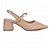 Scarpin Feminino Salto Bloco Médio Arco Dourado - Nude - Bebecê - Imagem 2