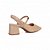 Scarpin Feminino Salto Bloco Médio Arco Dourado - Nude - Bebecê - Imagem 3