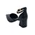 Scarpin Feminina Salto Bloco Médio Bico Fino - Preto - Bebecê - Imagem 3