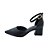 Scarpin Feminina Salto Bloco Médio Bico Fino - Preto - Bebecê - Imagem 2