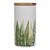 Pote de Cerâmica com Tampa Bambu Folhagem 20cm - BTC Home Decor - Imagem 1