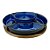 Conjunto 5 Petisqueiras Cerâmica Azul com Base de Madeira - BTC - Imagem 1