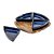 Conjunto 4 Petisqueiras Cerâmica Azul com Base Madeira - BTC - Imagem 2