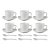 Jogo Xícaras de Café com Pires e Colher 18 Peças - BTC Home Decor - Imagem 1