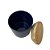 Pote de Cerâmica com Tampa de Bambu Azul 12cm - BTC Home Decor - Imagem 2