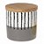 Pote de Cerâmica com Tampa de Bambu Colors Cinza 12cm - BTC Home Decor - Imagem 1