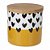 Pote de Cerâmica com Tampa de Bambu Colors Amarelo 12cm - BTC Home Decor - Imagem 1