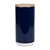 Pote de Cerâmica com Tampa de Bambu Azul 20cm - BTC Home Decor - Imagem 1