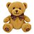 Urso de Pelúcia Caramelo com Laço 15cm - CAA Toys - Imagem 1