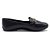 Sapatilha Bico Arredondado Loafer Preto Fivela Dourada - Sua Cia - Imagem 2