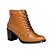 Bota Feminina Cano Baixo em Couro Judy - Caramelo - Perlatto - Imagem 1