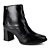 Bota Feminina Cano Baixo Colline em Couro Preta - Dakota - Imagem 1