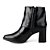 Bota Feminina Cano Baixo Colline em Couro Preta - Dakota - Imagem 3