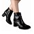 Bota Feminina Cano Baixo Colline em Couro Preta - Dakota - Imagem 4