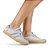 Tênis Feminino Casual Retrô em Couro Branco e Azul - Kolosh - Imagem 4