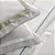 Jogo de Cama Lara Cetim 300 Fios - Casal - Branco/Prata - 4 Peças - Karsten - Imagem 3