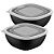 Jogo de Potes Mixcolor 2L - Preto - 2 Peças - Tramontina - Imagem 1