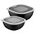 Jogo de Potes Mixcolor 2L e 4L - Preto - 2 Peças - Tramontina - Imagem 1