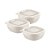 Jogo de Potes MixColor - Bege - 300ml - 3 Peças - Tramontina - Imagem 1