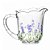 Conjunto Jarra e Taças Lavanda Hand Painting - 7 Peças - Lyor - Imagem 2