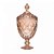 Potiche de Cristal com Pé Diamond Âmbar - 28cm - Lyor - Imagem 1