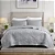 Jogo de Colcha Ouro 300 Fios Living Art - Queen - Prata - Corttex - Imagem 1