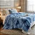 Manta Comfort Color - Casal - Mármore Azul - Kalux - Imagem 1