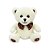 Urso de Pelúcia com Laço 15cm - Branco - CAA Toys - Imagem 1