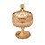 Potiche de Cristal com Pé Louise Âmbar - 23cm - Wolff - Imagem 1