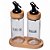 Galheteiro Basic em Vidro Olive Oil and Vinegar - 3 Peças - Wolff - Imagem 2