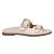 Sandália Feminina Rasteira Slide Ultra Soft Fivela - Creme - Modare Ultraconforto - Imagem 3