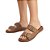 Sandália Feminina Rasteira Slide Ultra Soft Fivela - Avelã - Modare Ultraconforto - Imagem 4